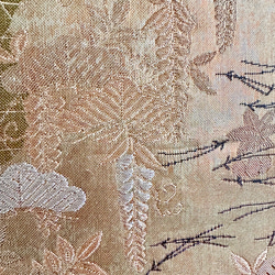帯のタペストリー　金色に百花繚乱　テーブルランナー使用可　小物　和モダン　リメイク インテリア　和室　正月 10枚目の画像