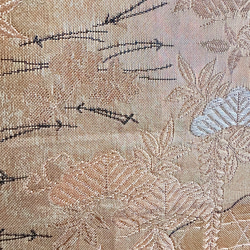 帯のタペストリー　金色に百花繚乱　テーブルランナー使用可　小物　和モダン　リメイク インテリア　和室　正月 11枚目の画像