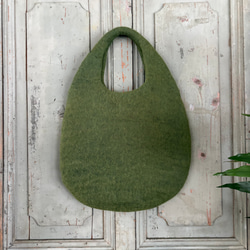 SALE! 羊毛 フェルト バッグ トートバッグ ハンドメイド 7枚目の画像