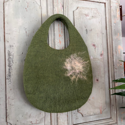 SALE! 羊毛 フェルト バッグ トートバッグ ハンドメイド 4枚目の画像