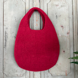 SALE! 羊毛 フェルト バッグ トートバッグ ハンドメイド 5枚目の画像