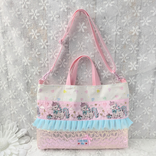 大きめ レッスンバッグ 取り外し可能 調整可能 ショルダーベルト付き