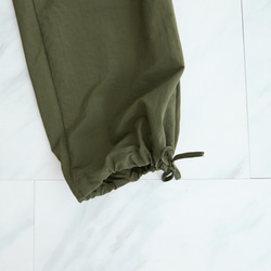 【丈調整できる】上質カジュアル 撥水加工素材のイージーカーゴパンツ ウエストゴム/3サイズ   カーキ　0752KH 11枚目の画像