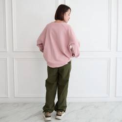 【丈調整できる】上質カジュアル 撥水加工素材のイージーカーゴパンツ ウエストゴム/3サイズ   カーキ　0752KH 3枚目の画像