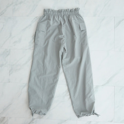 【丈調整できる】上質カジュアル 撥水加工素材のイージーパンツ ウエストゴム/3サイズ   スカイグレー　0752Gr 10枚目の画像