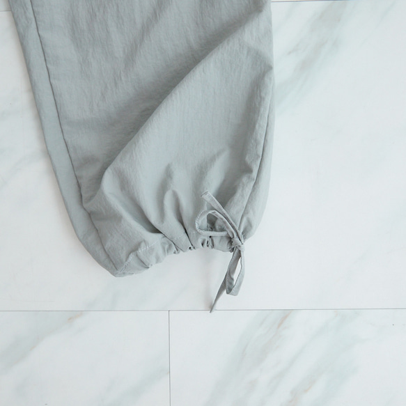 【丈調整できる】上質カジュアル 撥水加工素材のイージーパンツ ウエストゴム/3サイズ   スカイグレー　0752Gr 12枚目の画像