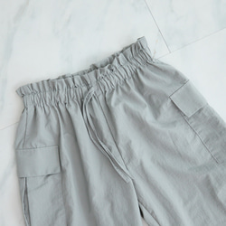 【丈調整できる】上質カジュアル 撥水加工素材のイージーパンツ ウエストゴム/3サイズ   スカイグレー　0752Gr 11枚目の画像