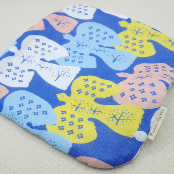 ふわもこハンカチ｜北欧の鳥たち-Nordic Birds-｜L・20×20cm｜ガーゼハンカチ｜ハンドタオル｜ギフト 8枚目の画像