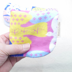 ふわもこハンカチ｜北欧の鳥たち-Nordic Birds-｜L・20×20cm｜ガーゼハンカチ｜ハンドタオル｜ギフト 3枚目の画像