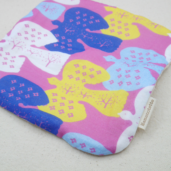 ふわもこハンカチ｜北欧の鳥たち-Nordic Birds-｜L・20×20cm｜ガーゼハンカチ｜ハンドタオル｜ギフト 7枚目の画像