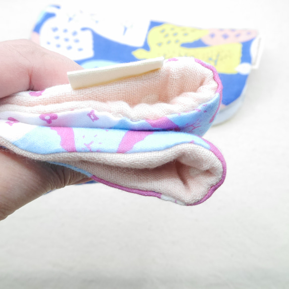 ふわもこハンカチ｜北欧の鳥たち-Nordic Birds-｜L・20×20cm｜ガーゼハンカチ｜ハンドタオル｜ギフト 5枚目の画像