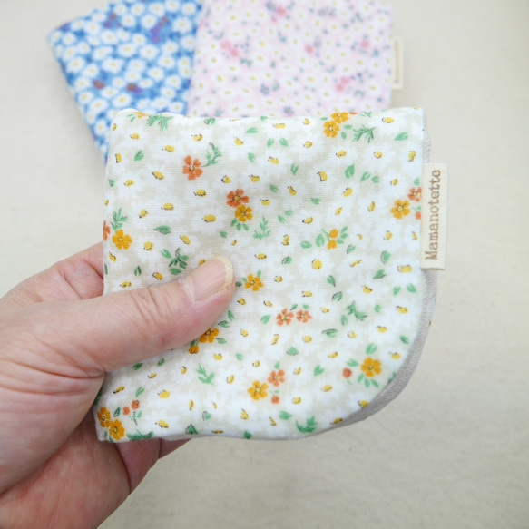 ふわもこハンカチ｜花絨毯-Flower Carpet-｜L・20×20cm｜ガーゼハンカチ｜敏感肌｜ハンドタオル 4枚目の画像