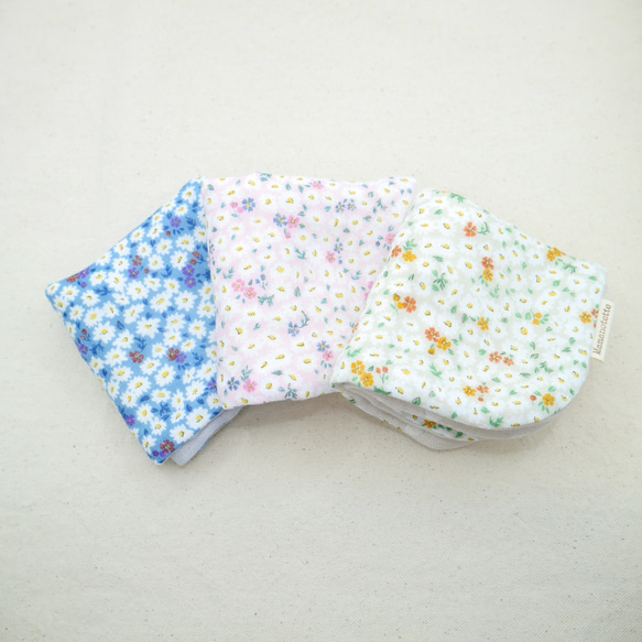 ふわもこハンカチ｜花絨毯-Flower Carpet-｜L・20×20cm｜ガーゼハンカチ｜敏感肌｜ハンドタオル 1枚目の画像