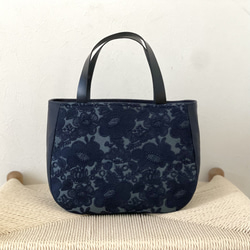 ⚮̈ミナペルホネン tambourine navy かくれんぼトート トートバッグ