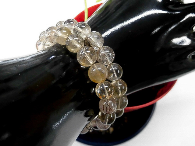 天然石 ルチルクォーツ形状記憶ブレスレット・アンクレット  　　250720540