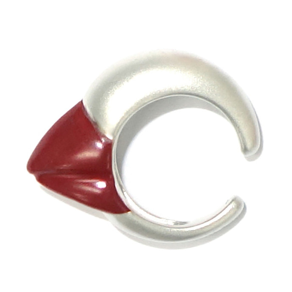 ピカピカ文鳥のくちばしイヤカフSV925【PioParakee】Java sparrow's beak ear cuff 13枚目の画像