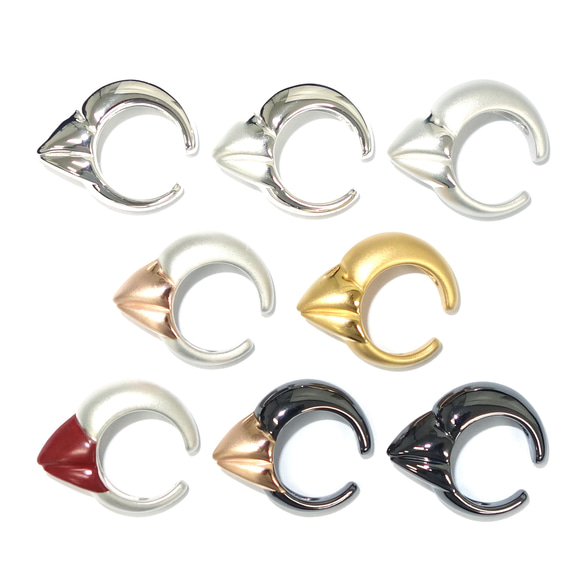 ピカピカ文鳥のくちばしイヤカフSV925【PioParakee】Java sparrow's beak ear cuff 1枚目の画像