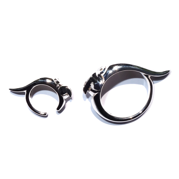 ピカピカ文鳥のくちばしイヤカフSV925【PioParakee】Java sparrow's beak ear cuff 15枚目の画像