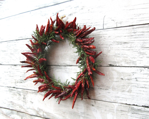 ローズマリーと唐辛子 リース Cotton Cloth 通販 19991964｜Creema