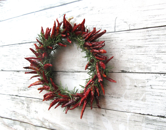 ローズマリーと唐辛子 リース Cotton Cloth 通販 19991964｜Creema