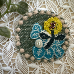 ハンドメイドチャーム＆キーホルダー＊ミナペルホネン アネモネ黒