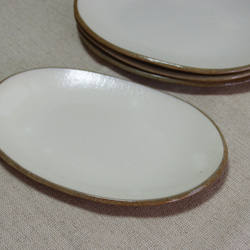 クリーム色の楕円皿 22.5×17.0×H2.8 長皿 詩季工房 通販 10212812