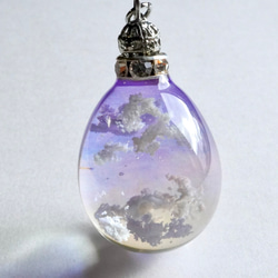 雲レジン 空に落ちる 朝焼け 空玉1 オススメ紐ペンダン ネックレス