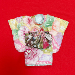 犬の袴✨本格着物&袴セット 京都西陣織金襴 雷文菱に玉持龍 わんこ着物