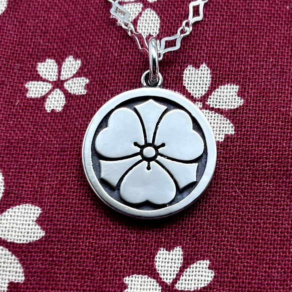 家紋（丸に剣片喰）シルバー925 ネックレス｜メンズ・ギフト