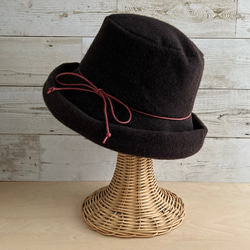 ウールクロッシェ・バーガンディー 2枚目の画像