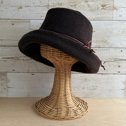 ウールクロッシェ・バーガンディー 7枚目の画像