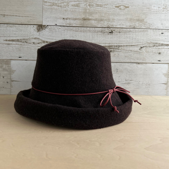 ウールクロッシェ・バーガンディー 1枚目の画像