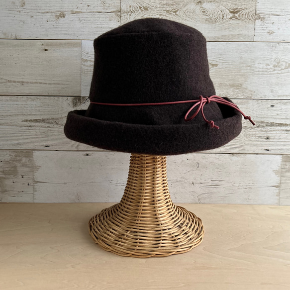 ウールクロッシェ・バーガンディー 9枚目の画像