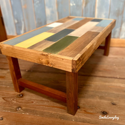 鮮やかなサファイアブルーのレトロ柄タイルカフェテーブル セール《SALE》レトロ柄タイルカフェテーブル《サファイアブルー