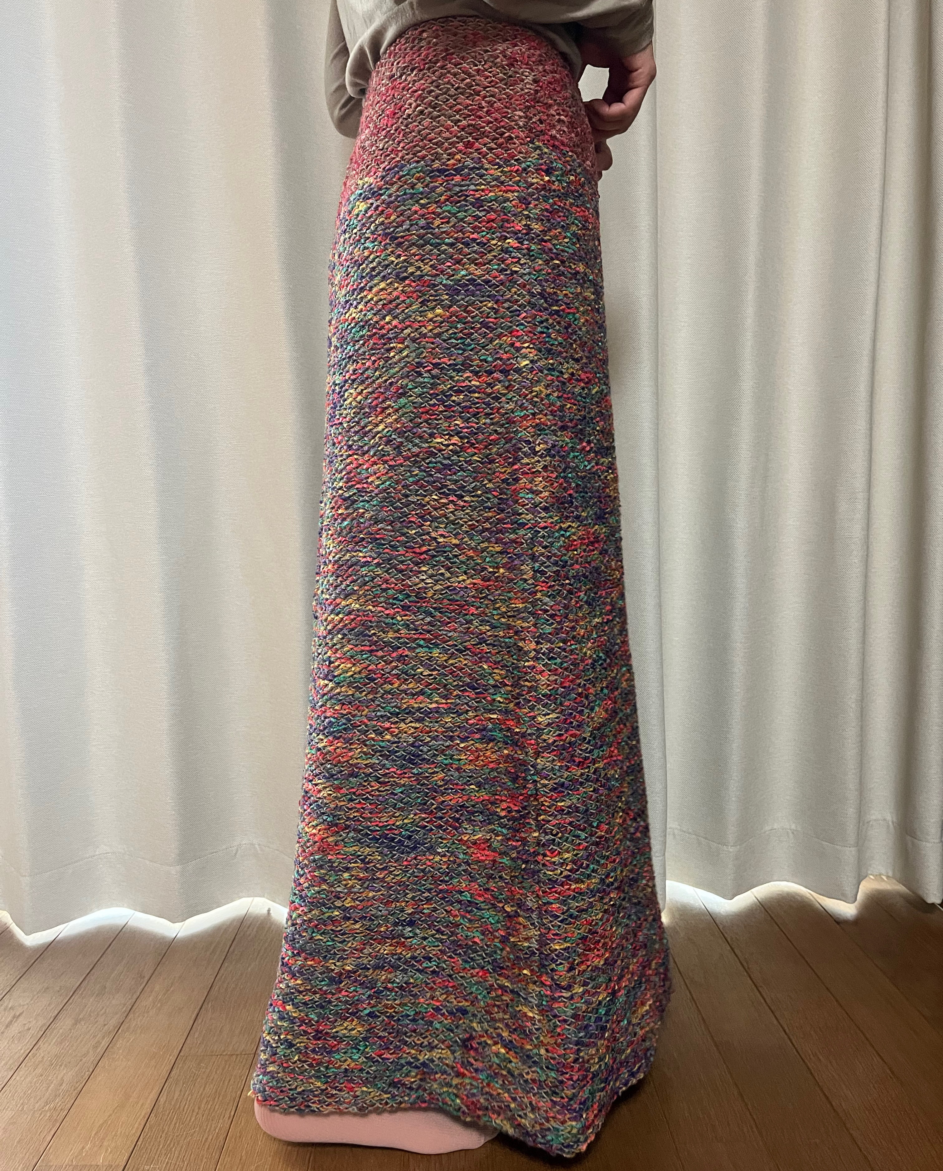 ミックス糸あったかニットスカート