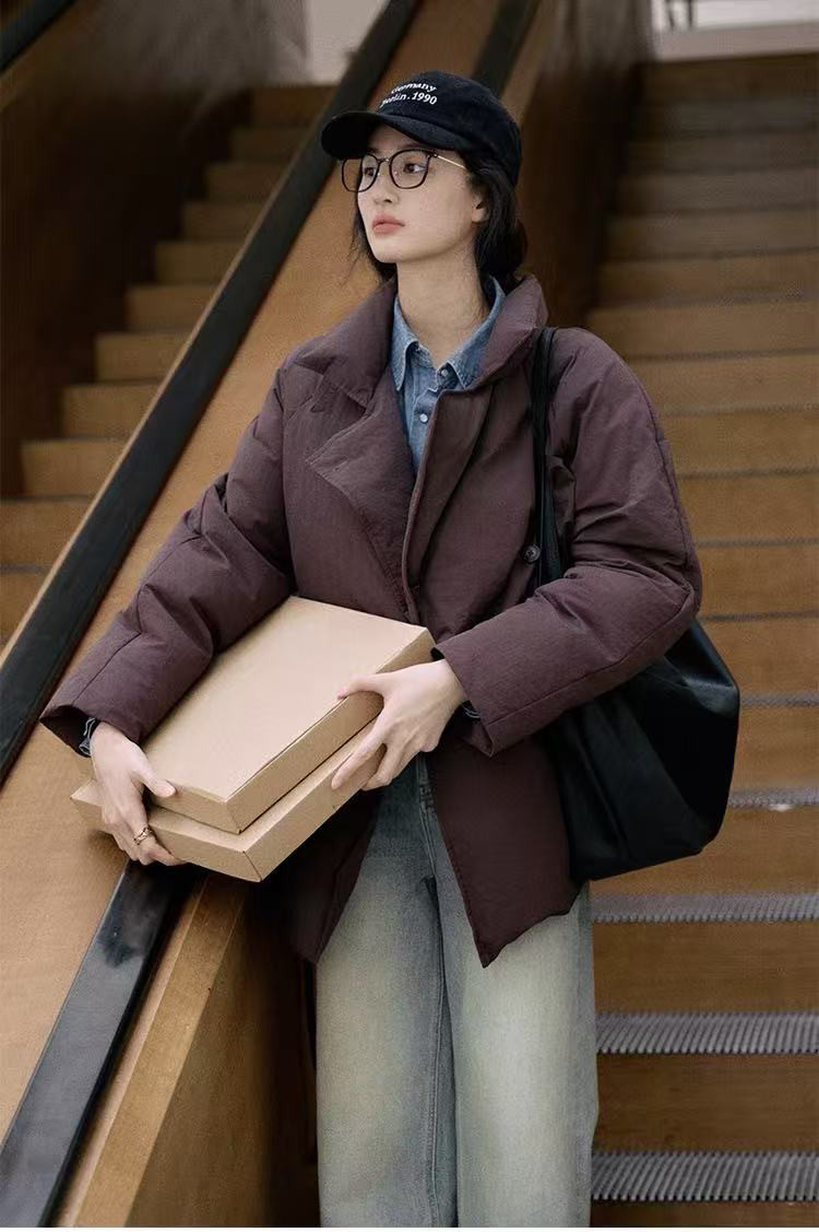 スタンドカラーダウンコート  ダウンジャケット