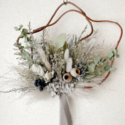 パンパスグラスのガーランド ドライフラワー 横長スワッグ