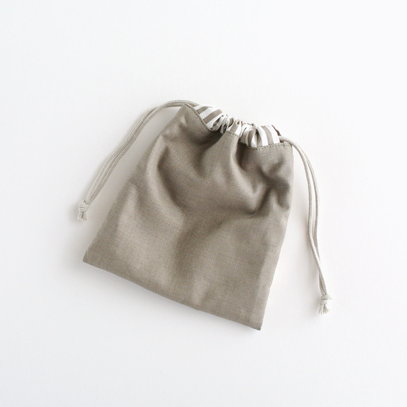 インド刺繍リボンのミニ巾着　くすみカラー 6枚目の画像