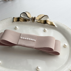 リントンツイードリボン ヘアクリップ✨キッズヘアクリップ ベビーヘア