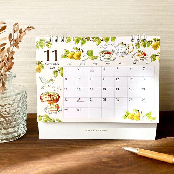 2026年台曆[茶、水果與動物] 第12張的照片