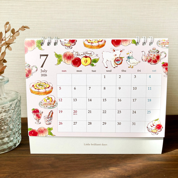 2026年台曆[茶、水果與動物] 第8張的照片