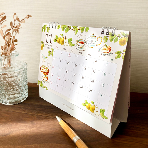 2026年台曆[茶、水果與動物] 第15張的照片