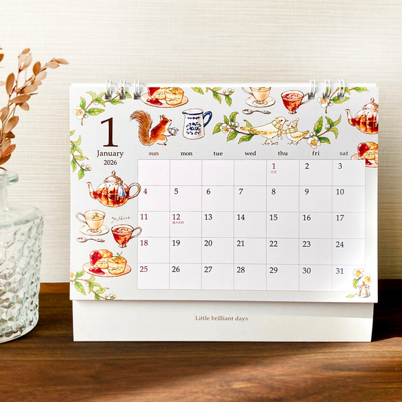 2026年台曆[茶、水果與動物] 第1張的照片