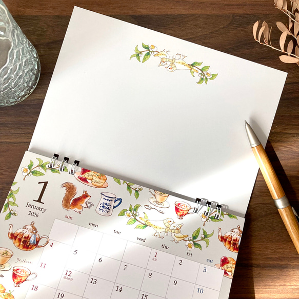 2026年台曆[茶、水果與動物] 第2張的照片