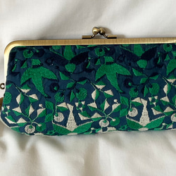 SAFECO フランス生地 ジャガード がま口お財布バッグ がま口 kiirosima