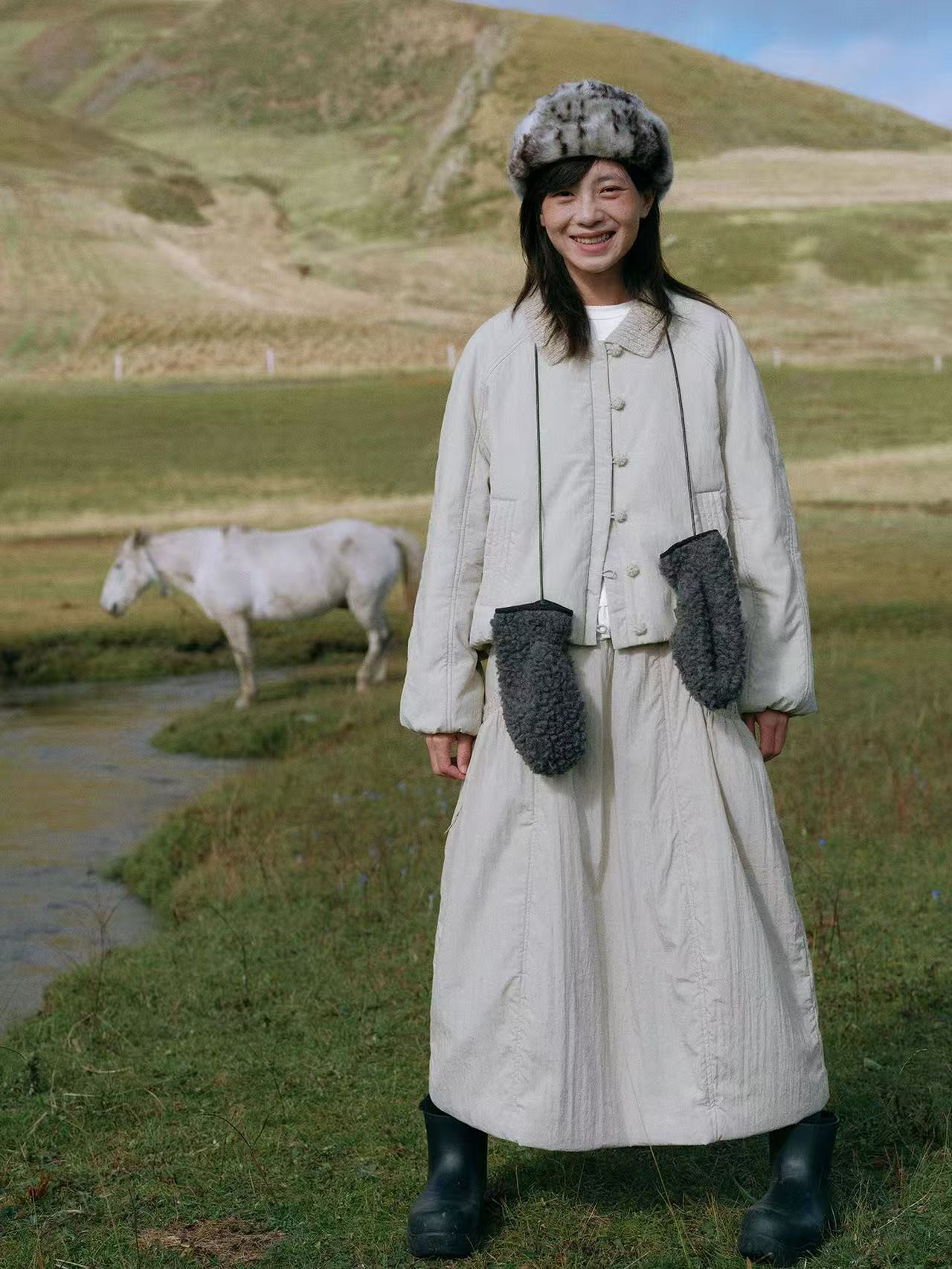 冬の暖かい綿入りジャケット　ショートコート　アウター