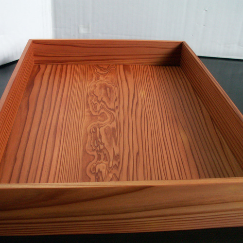 屋久杉 無垢 A4クリアファイルが入るトレイ ウッドボックス 新聞