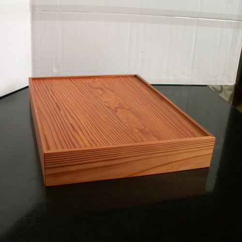 屋久杉 無垢 A4クリアファイルが入るトレイ ウッドボックス 新聞