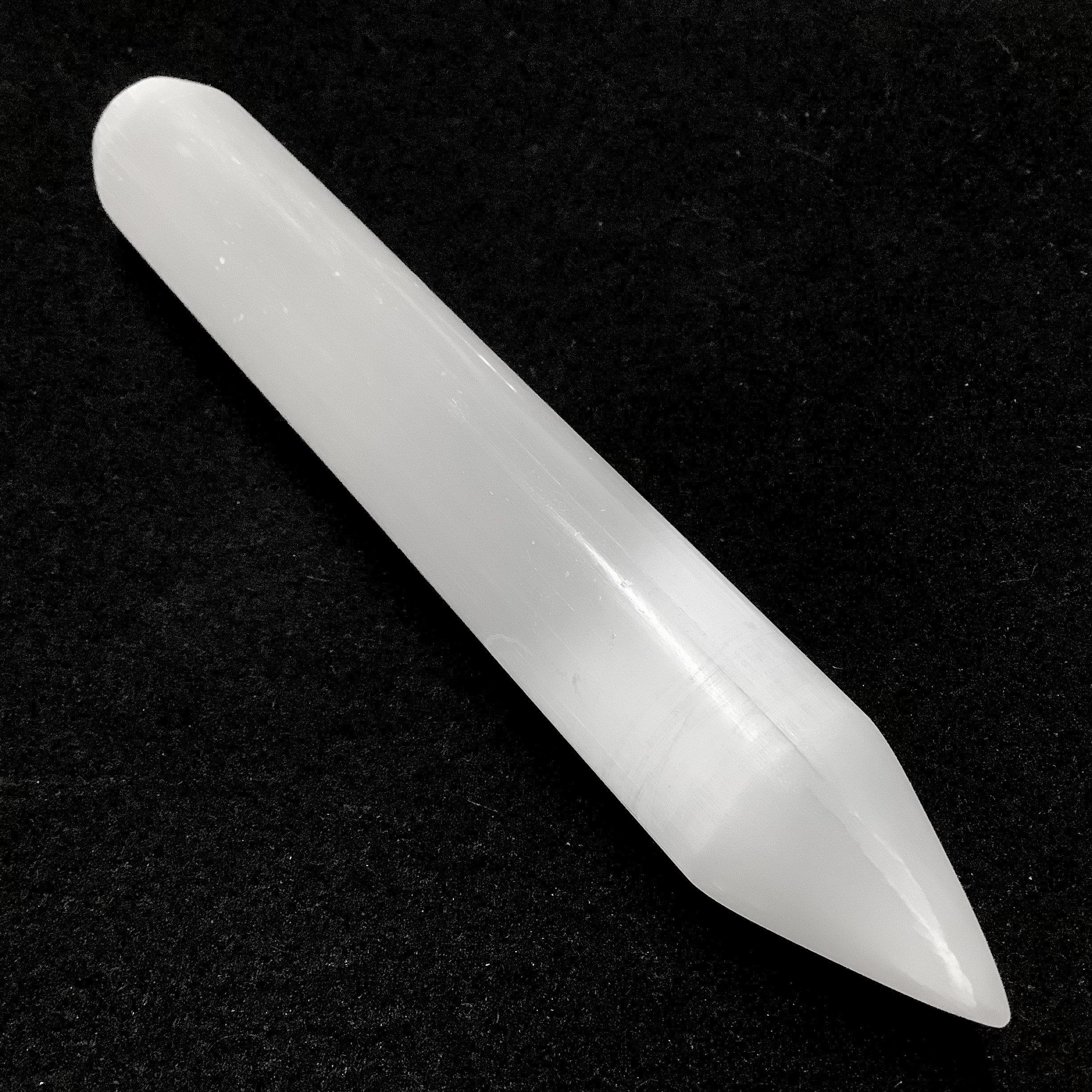 一点物☆聖母マリアのガラス ヒーリングストーン 天然石 セレナイト チャクラワンド(チャクラ棒、マッサージ棒)