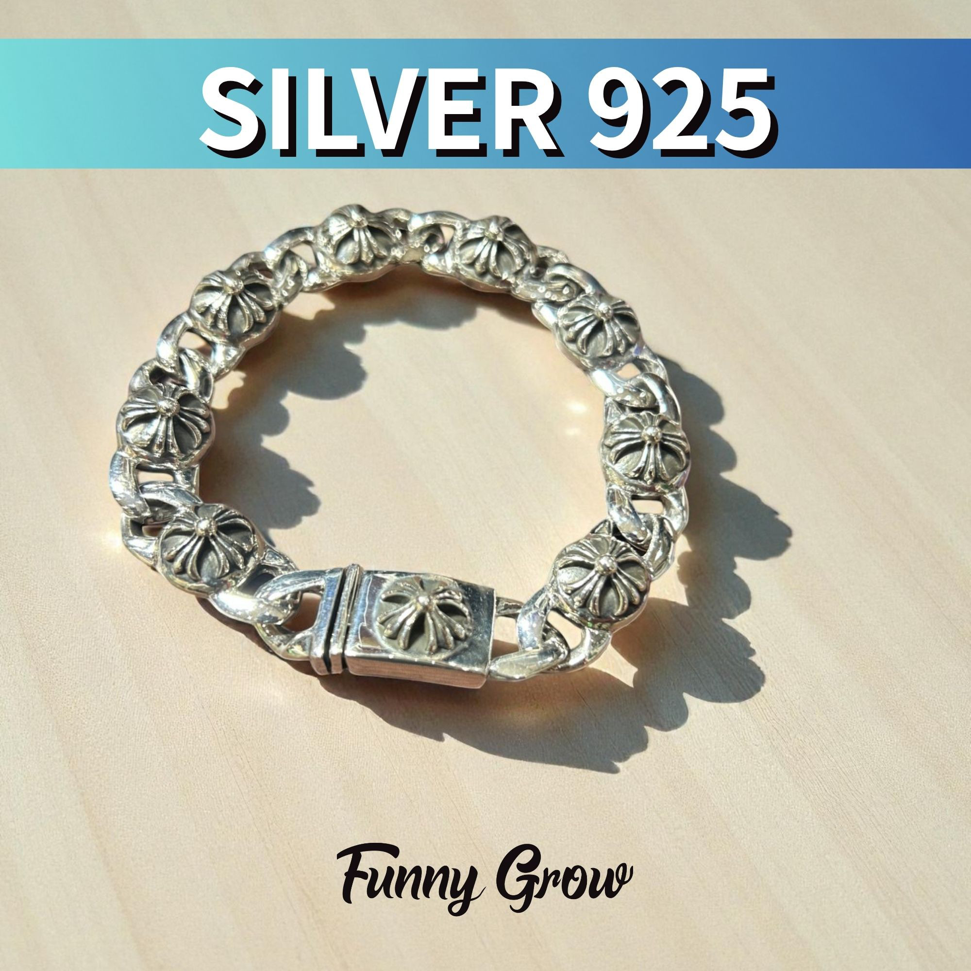 本物シルバー925●ブレスレット●SILVER BRACELET●funnygrow